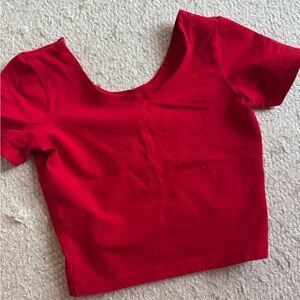 American Apparel Bold Red Crop Top